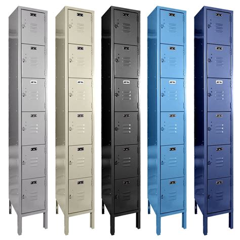 six tier metal box locker|metal lockers home depot.